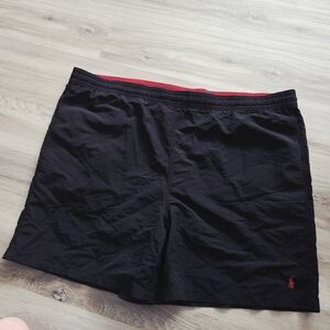 Black Polo Ralph Lauren Swim Trunks Mens 2XB Red Pony